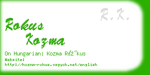 rokus kozma business card